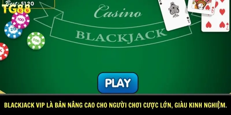 Blackjack VIP là bản nâng cao cho người chơi cược lớn, giàu kinh nghiệm.